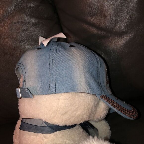 Cruise Club LOVE Embellished Cotton Vintage Wash Denim Cap - Picture 4 of 9